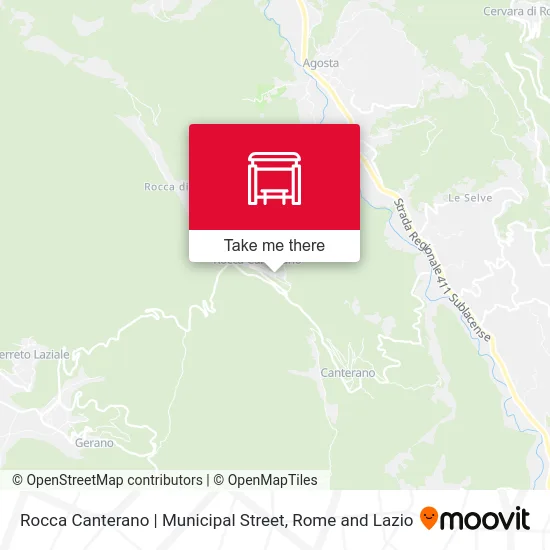 Rocca Canterano | Municipal Street map