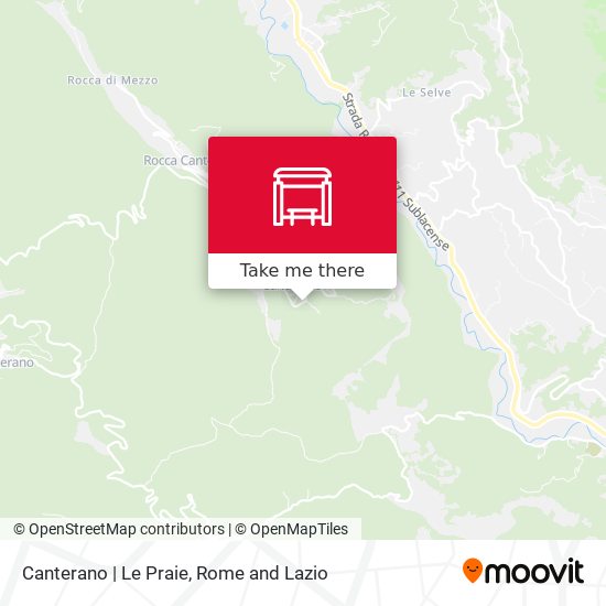 Canterano | Le Praie map