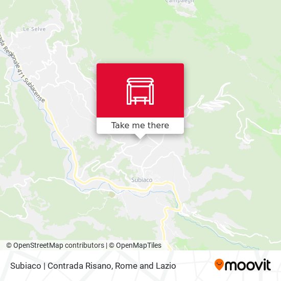 Subiaco | Contrada Risano map