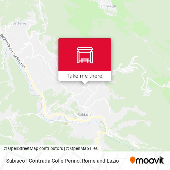 Subiaco | Contrada Colle Perino map