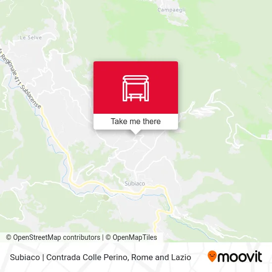 Subiaco | Contrada Colle Perino map