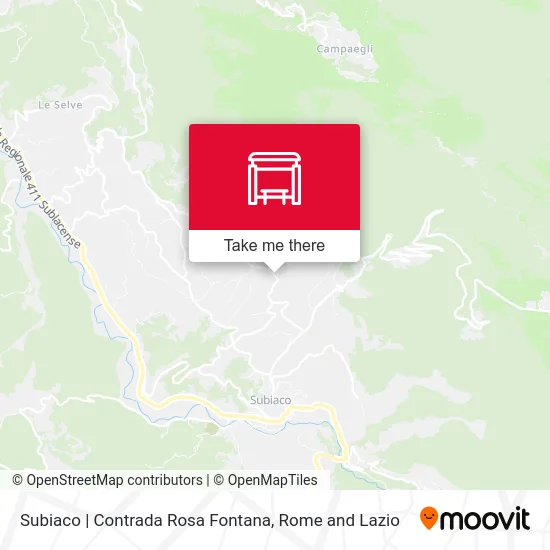Subiaco | Rosa Fontana District map