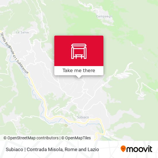 Subiaco | Contrada Misola map