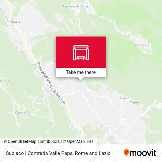 Subiaco | Valle Papa District map