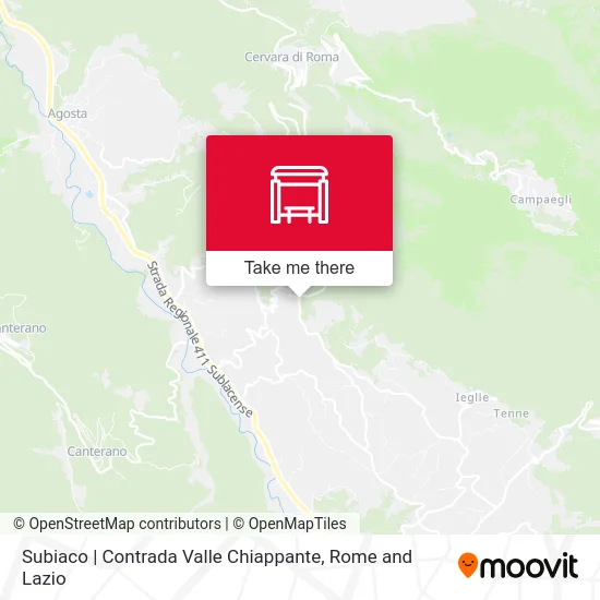 Subiaco | Valle Chiappante District map