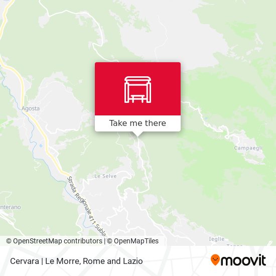 Cervara | Le Morre map