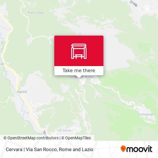 Cervara | Via San Rocco map