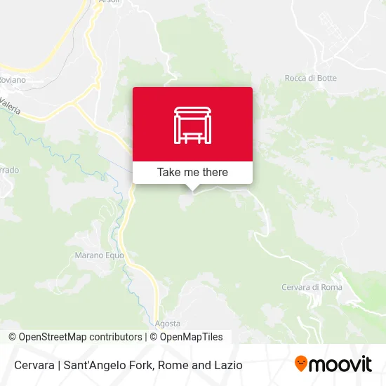 Cervara | Sant'Angelo Fork map