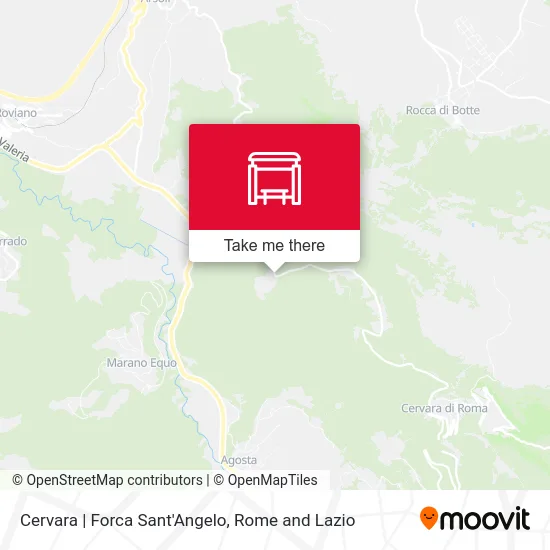 Cervara | Sant'Angelo Fork map