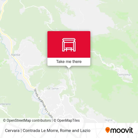 Cervara | Contrada Le Morre map