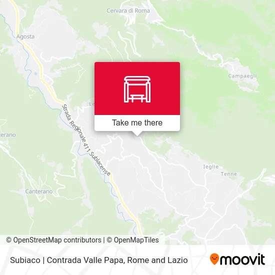 Subiaco | Valle Papa District map