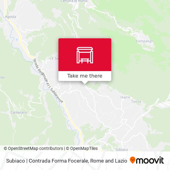 Subiaco | Contrada Forma Focerale map