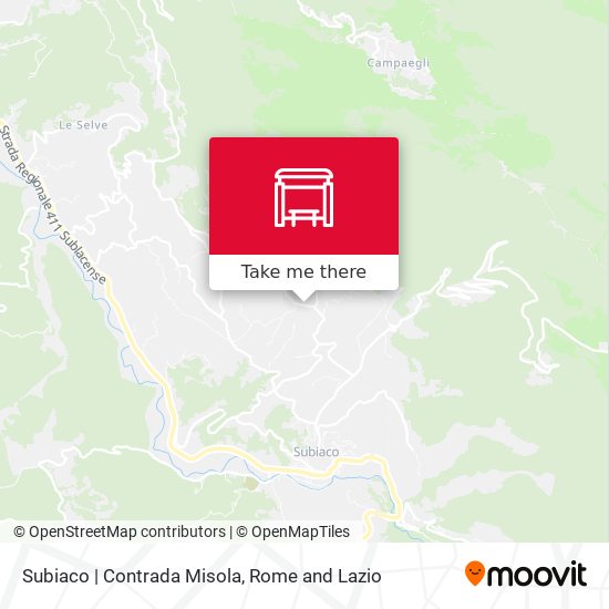 Subiaco | Contrada Misola map