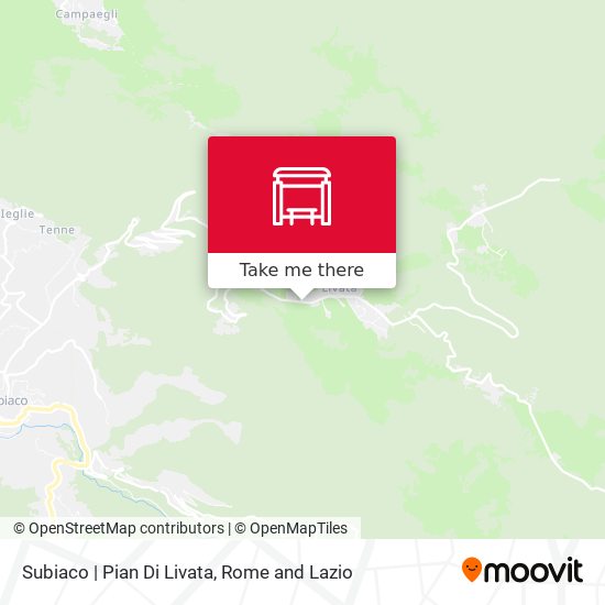 Subiaco | Pian Di Livata map