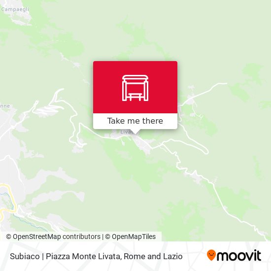 Subiaco | Piazza Monte Livata map