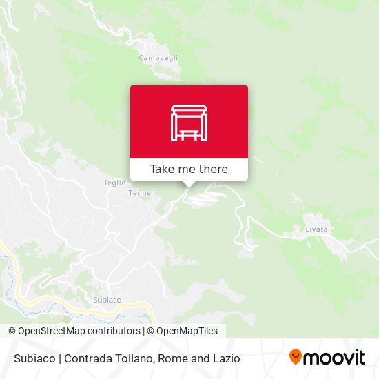 Subiaco | Contrada Tollano map