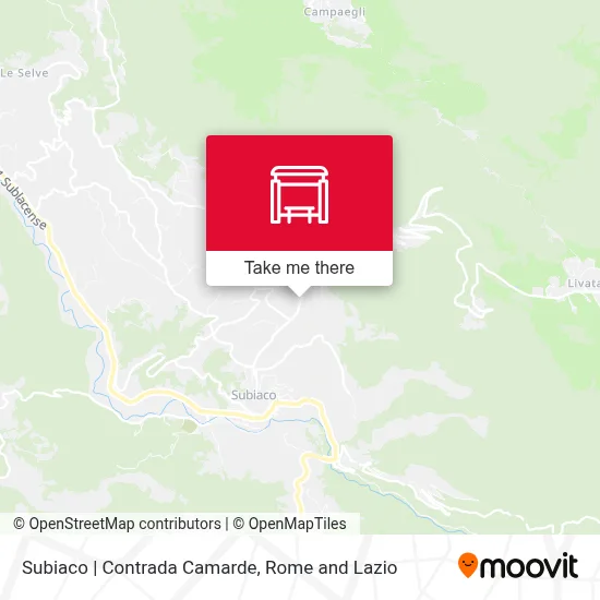 Subiaco | Contrada Camarde map