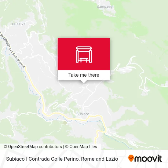 Subiaco | Contrada Colle Perino map