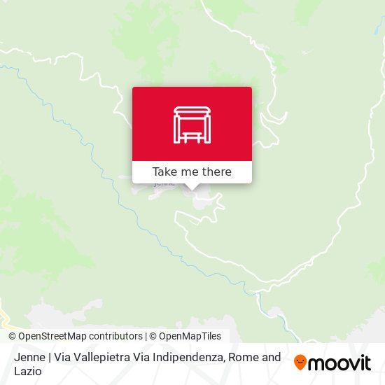 Jenne | Via Vallepietra Via Indipendenza map