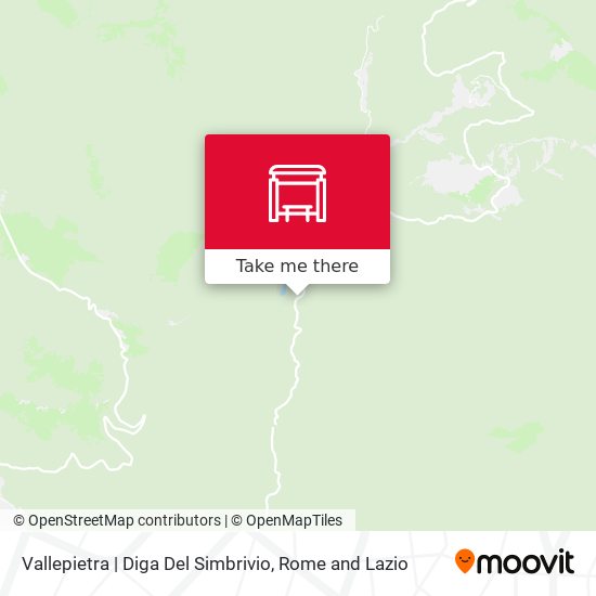 Vallepietra | Diga Del Simbrivio map