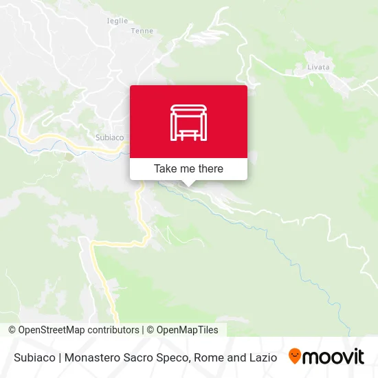 Sacred Cave Monastery - Subiaco map