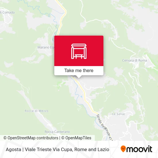 Agosta | Trieste Avenue Cupa Street map