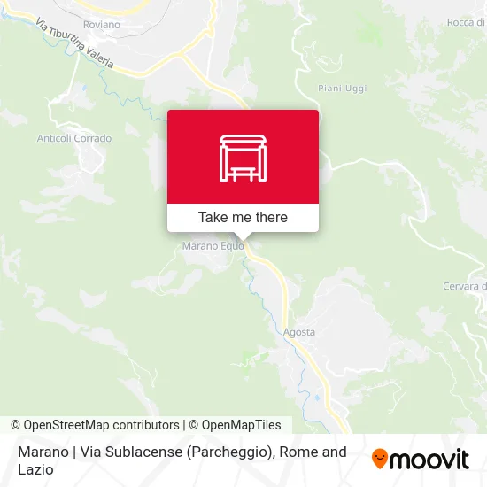 Marano | Via Sublacense (Parcheggio) map