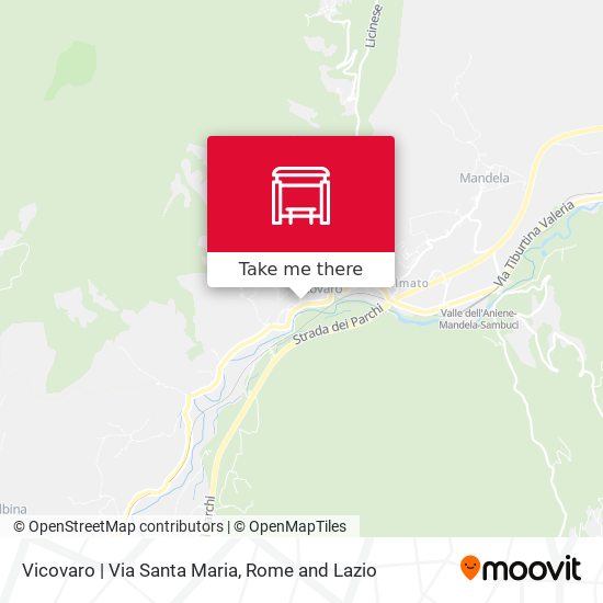 Vicovaro | Via Santa Maria map