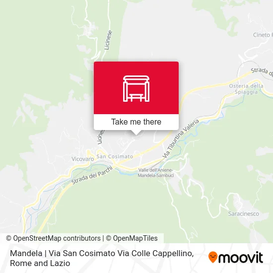 Mandela via San Cosimato via Colle Cappellino map