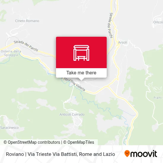Roviano | Via Trieste Via Battisti map
