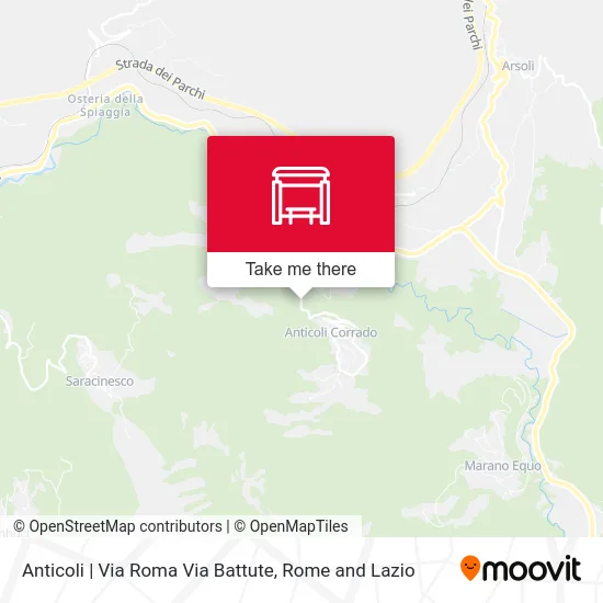 Anticoli | Via Roma Via Battute map