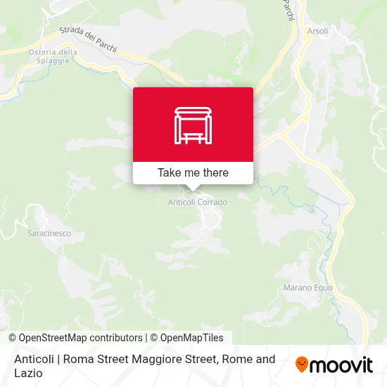 Anticoli | Roma Street Maggiore Street map