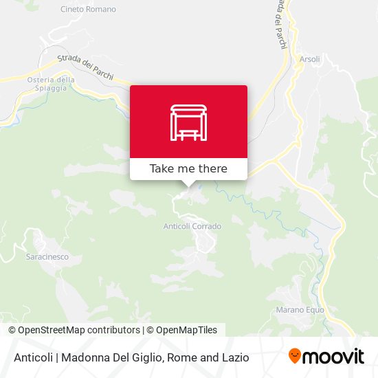 Anticoli | Madonna Del Giglio map