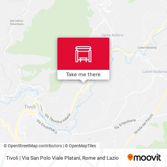 Tivoli | Via San Polo Viale Platani map