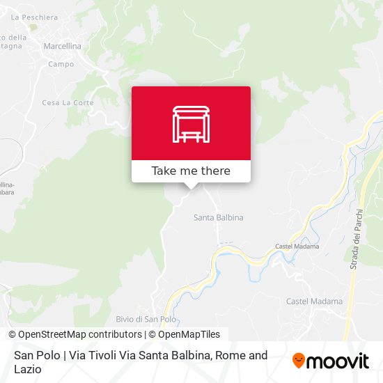 San Polo | Via Tivoli Via Santa Balbina map