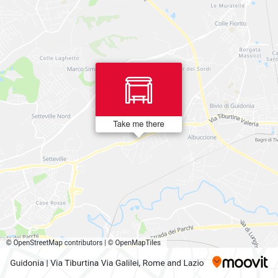 Guidonia | Via Tiburtina Via Galilei map