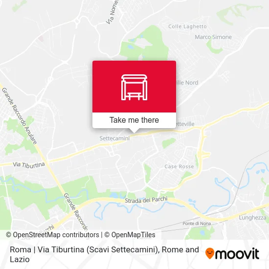 Roma | Via Tiburtina (Scavi Settecamini) map