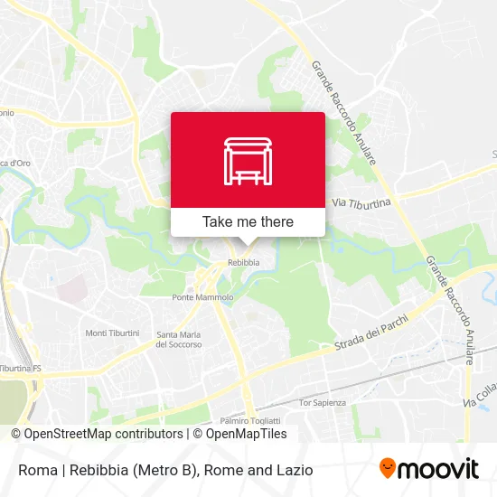 Rome Rebibbia (Metro B) map