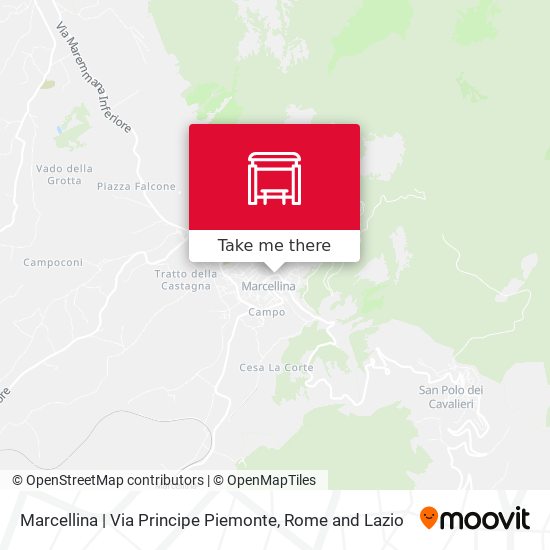 Marcellina | Via Principe Piemonte map
