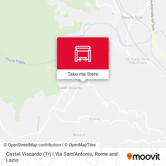 Castel Viscardo (Terni) | Sant'Antonio Street map