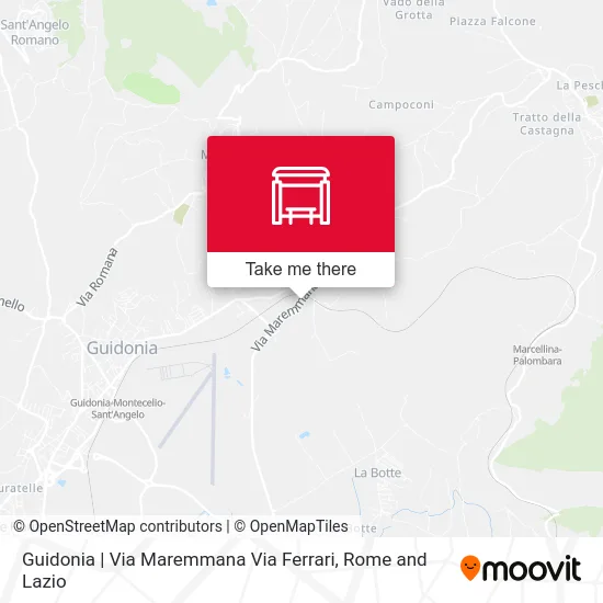 Guidonia | Via Maremmana Via Ferrari map