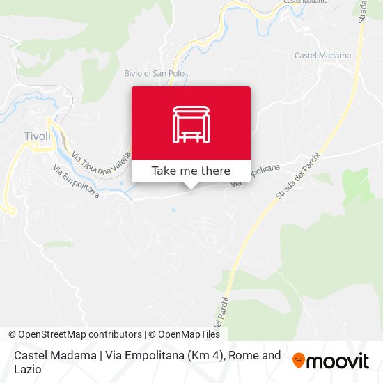 Castel Madama | Via Empolitana (Km 4) map