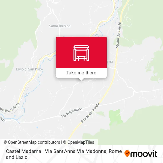 Castel Madama | Sant'Anna Street Madonna Street map