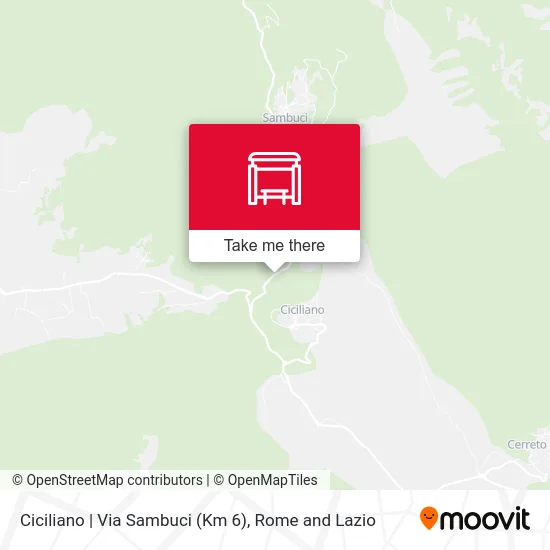 Ciciliano | Sambuci Street (Km 6) map