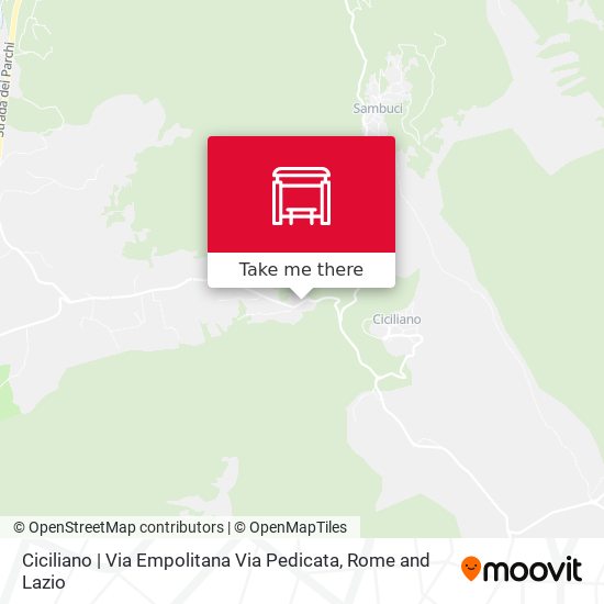 Ciciliano | Via Empolitana Via Pedicata map