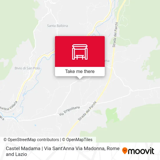 Castel Madama | Sant'Anna Street Madonna Street map