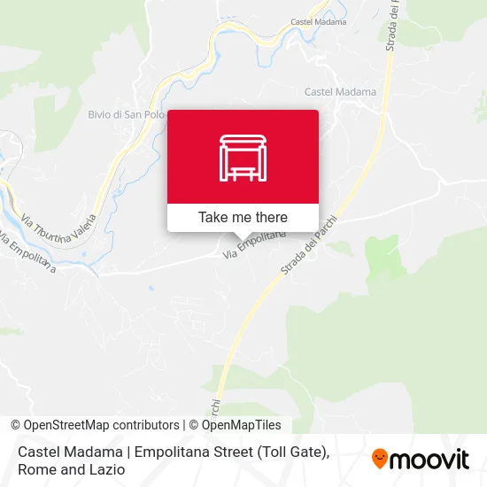 Castel Madama | Empolitana Street (Toll Gate) map