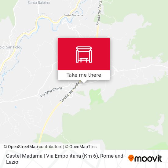 Castel Madama | Via Empolitana (Km 6) map