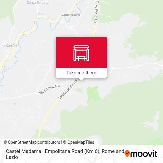 Castel Madama | Empolitana Road (Km 6) map