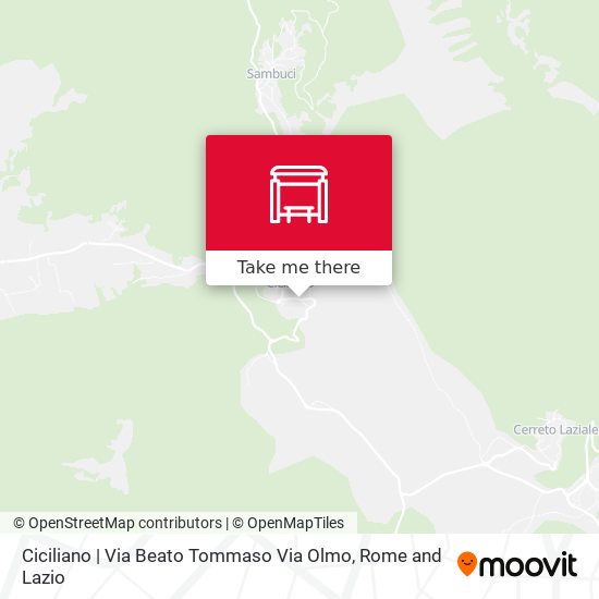 Ciciliano | Via Beato Tommaso Via Olmo map